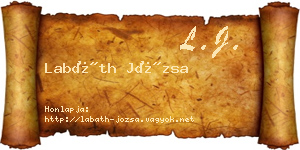 Labáth Józsa névjegykártya